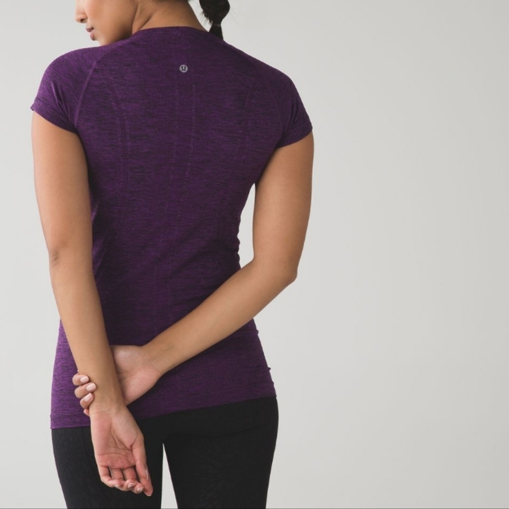 Lululemon Swiftly Tech Short Sleeve Crew Heathered Raspberry - Picture 4 of 10